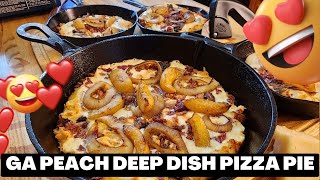 Peachy Pie or Pizza Pie GA Deep Dish Pizza with a Southern Twist The Ultimate GA Peach Deep Dish [upl. by Elata]