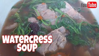 CHINESE WATERCRESS SOUP WITH PORK RIBS HEALTHY YUMMY SOUP [upl. by Oenire729]