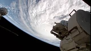 INTERNATIONAL SPACE STATION CAMERAS CAPTURE NEW VIEWS OF HURRICANE MILTON [upl. by Oag893]