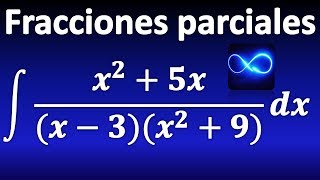 278 Integral mediante fracciones parciales con factor cuadrático irreducible [upl. by Foscalina209]