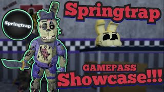 Springtrap Gamepass Showcase  FNAF The Resurgence  Roblox [upl. by Imotih]