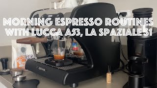 Morning Espresso Routines with Lucca A53 La Spaziale S1 ⏐ Brandywine Costa Rica La Rosa [upl. by Ginnie]