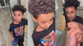 BlueFace’s Son Tells Him That His Mom Has Studs Over To Hangout👀👀👀 [upl. by Tandie]