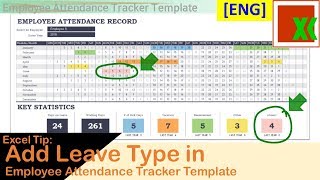 ENG Add Leave Type into Employee Attendance Tracker Template [upl. by Williamson261]