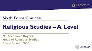 Ellesmere College  A Level Choices Religious Studies [upl. by Iruyas]