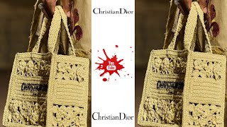 Christian dior tote bag part 1 fypシ crochet knitting crochetbag bag crochê bolsa fyp [upl. by Assylla253]