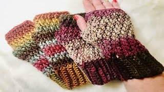 Crochet 🧶 fingerless gloves 🧤 pattern [upl. by Idarb]