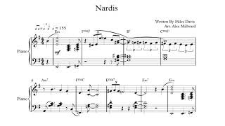 Nardis  Miles Davis  Jazz Piano Arrangement w Sheet music [upl. by Sualkin477]