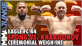 Eagle FC 44 Tyrone Spong vs Sergei Kharitonov ceremonial weighins [upl. by Nissie]