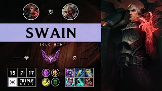 Swain Mid vs Zed  KR Master Patch 1413 [upl. by Arabella]