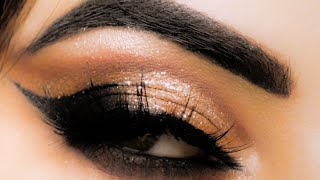 Double Cut Crease Hooded Eye makeup  Step by Step Glitter Eye makeup Tutorial  wetnwild [upl. by Lyda683]