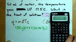 Find the Heat of Dissolving Delta H Dissolution [upl. by Koorb]