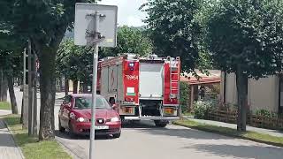 Przedysponowanie 709S54 GBA Iveco OSP Rajcza do zabezpieczenia lądowania LPR [upl. by Najtsirk]