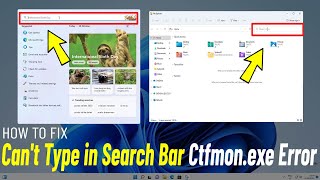 Fix Cant Type in Windows 1110 Search Bar  How To Solve Ctfmonexe Not Automatically Starting [upl. by Yticilef]