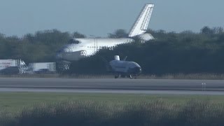 X37B OTV4 landing closeup [upl. by Aisenat]