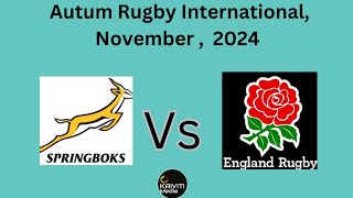 Autum Rugby International ● 1stHalf ● Springboks v England ● Nov 16 2024 ● [upl. by Yorke639]