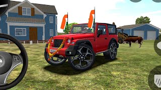 Dollar song modified Mahindra Red Thar 👿🔥  Indian cars simulator 3D Android gameplay part 1 [upl. by Garate]