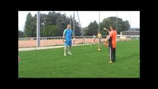 entrainement gardien but  exercice reflexe 5 gardien de but goalkeeper training football [upl. by Collis]