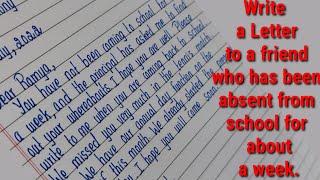 Letter to a friend who has been absent from school for about a week  letterwriting lettertofriend [upl. by Yug622]