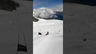 Summer ski race training in SaasFee by Canadian skier James Rosenbloom [upl. by Frederique]