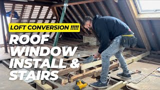 Day 23  Loft Conversion uk roof windows and site clearance ✌️ [upl. by Aivila]