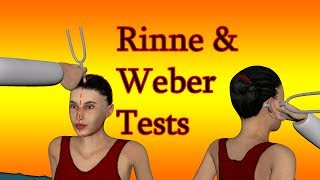 Rinne amp Weber Tests  Cranial Nerve VIII examination  evaluating loss of hearing [upl. by Hploda594]