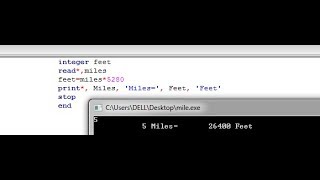Where are 5280 feet in a mile  FORTRAN90 [upl. by Eidnim1]