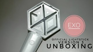 EXO Official Lightstick Version 3 Unboxing [upl. by Geraldine]