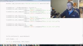 Trading option startstop and help  Tkinter tutorial Python 34 part 18 [upl. by Nnylrefinnej]