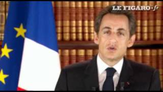 Lallocution télévisée de Nicolas Sarkozy  Le Figaro [upl. by Narruc]