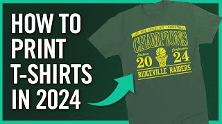 The Easiest Way To Print TShirts in 2024  Start Your Side Hustle or Home Business [upl. by Ainimreh948]