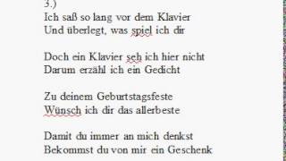 Gedichte zum Geburtstag  zum Vortragen für kleine Kinder  Geburtstagssprüche [upl. by Witherspoon]