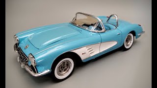 1960 Chevy Corvette C1 283 V8 Custom 125 Scale Model Kit Build How To Assemble Two Tone Paint [upl. by Amahs884]