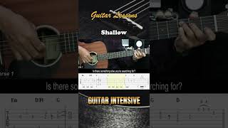 Shallow  Lady Gaga ft Bradley Cooper  EASY Guitar Tutorial  Chords  Lyrics  Guitar Lessons [upl. by Aremaj]