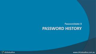 Passwordstate 8  Password History [upl. by Pederson]