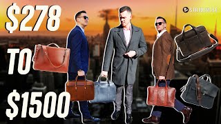 The 9 Best Leather Briefcases for Men  HighEnd Budget Vintage and More [upl. by Sudnac]