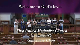 First United Methodist Church Oneonta NY  Anthem “Welcome to God’s Love” 91023 [upl. by Nylhtak220]