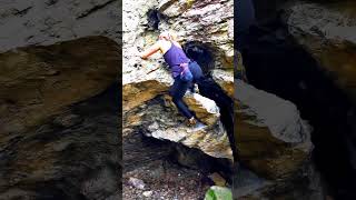 Up the crack Cromlech boulders climbing wales snowdonia [upl. by Dirtsa577]