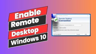 How to Enable Remote Desktop Connection In Windows 10 [upl. by Reltuc]