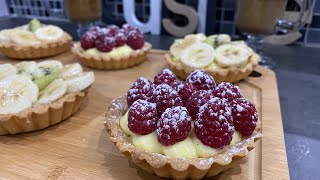 🇫🇷 🇧🇪 délicieuse tartelette à la framboise  banane  kiwi  irrésistible 🤪 recette facile ELA [upl. by Calise]