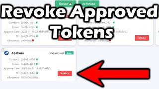 How to revoke approved smart contract or tokens [upl. by Ulita]