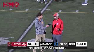 Quakertown  Haverford Varsity Football Playoffs [upl. by Carnay]