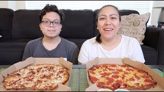 DOMINOS THIN CRUST PIZZA MUKBANG [upl. by Per]