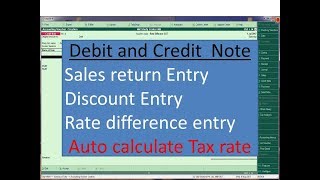 Tally ERP 9 Debit amp Credit Note Entry Auto calculate GST IGST [upl. by Yerga]