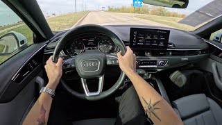 2024 Audi A4 45 S Line Premium Quattro  POV Test Drive [upl. by Nylsor]