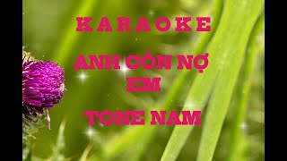 karaoke anh còn nợ em tone nam anh còn nợ em công viên ghế đá [upl. by Nevag]