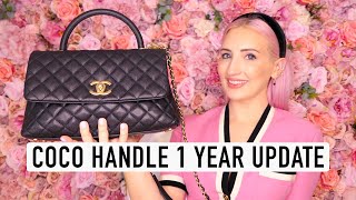 CHANEL Coco Handle 1 Year Update [upl. by Arlo]