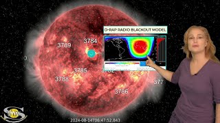 An EarthDirected Solar Storm with New Regions Peeking  Space Weather Spotlight 15 August 2024 [upl. by Viole]