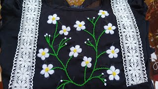 How to make beautiful dress with hand embroideryArtsampDesign [upl. by Coumas]