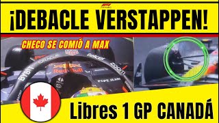 F1 CANADÁ LIBRES 1 4 GOTAS Y SERGIO PÉREZ SE COME A MAX ALONSO KO FERRARI FUERTE Y NORRIS 1 [upl. by Aicarg]